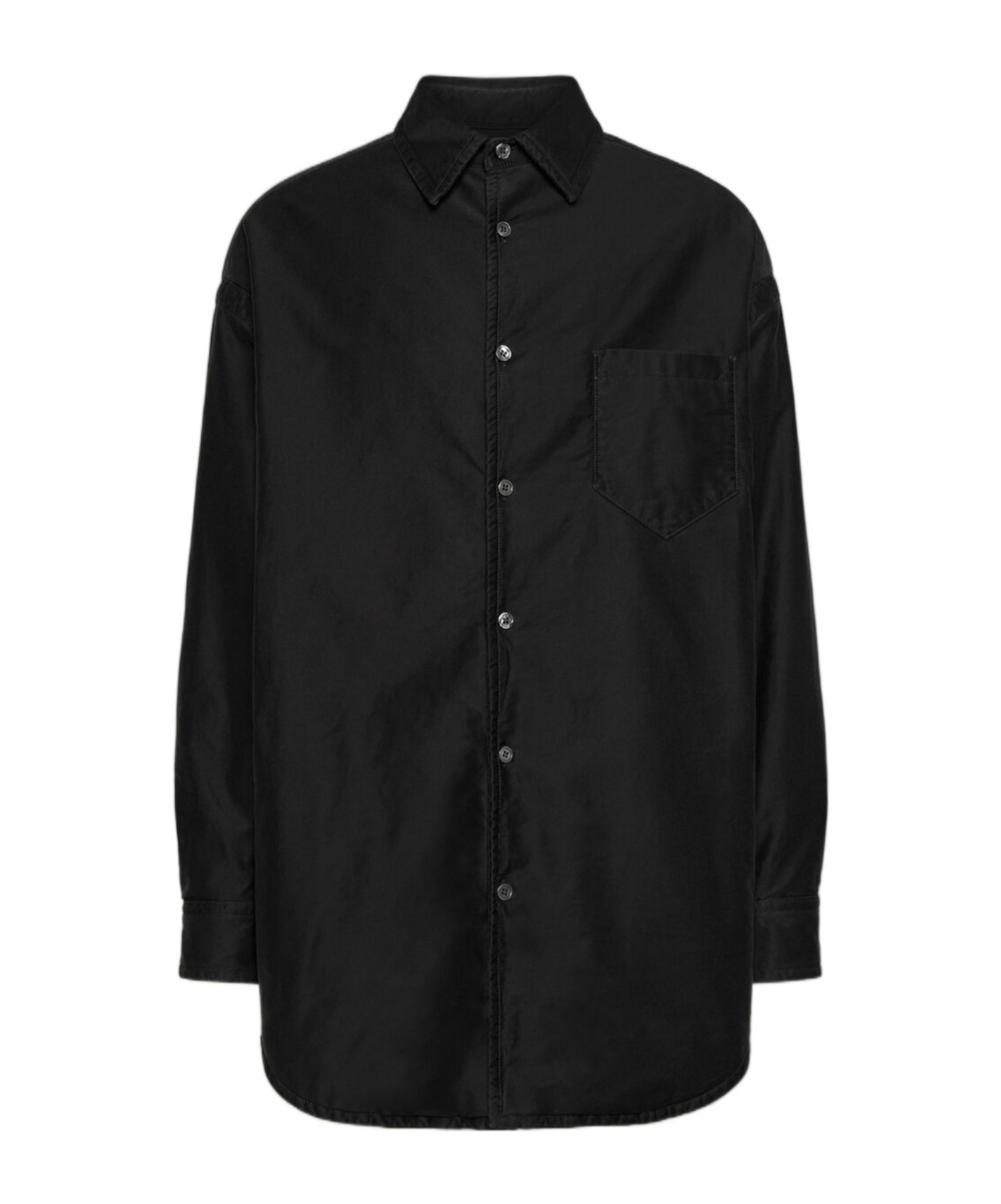 MAISON MARGIELA MAISON MARGIELA LONG-SLEEVED CURVED HEM SHIRT
