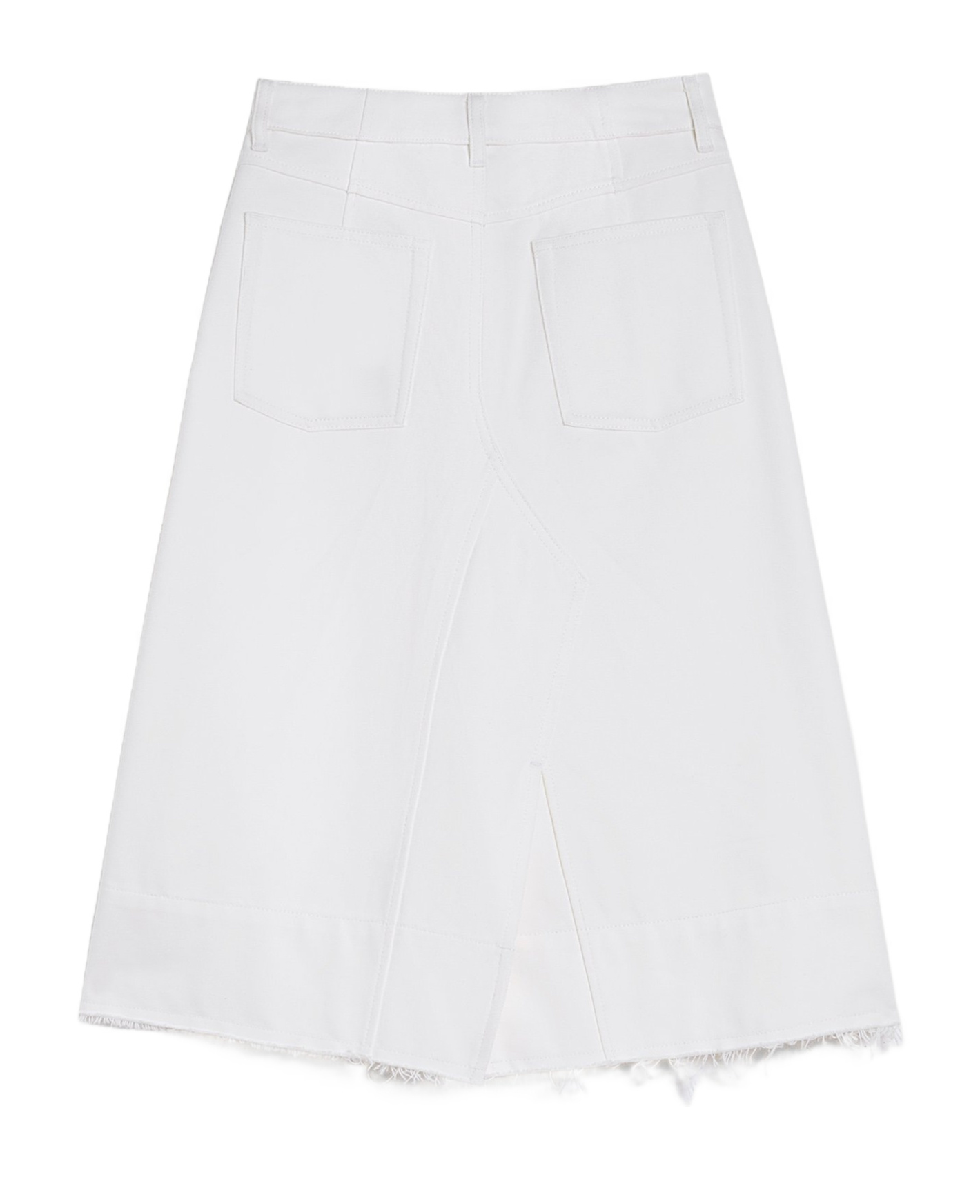 Jil Sander Cotton Denim Skirt In Light White