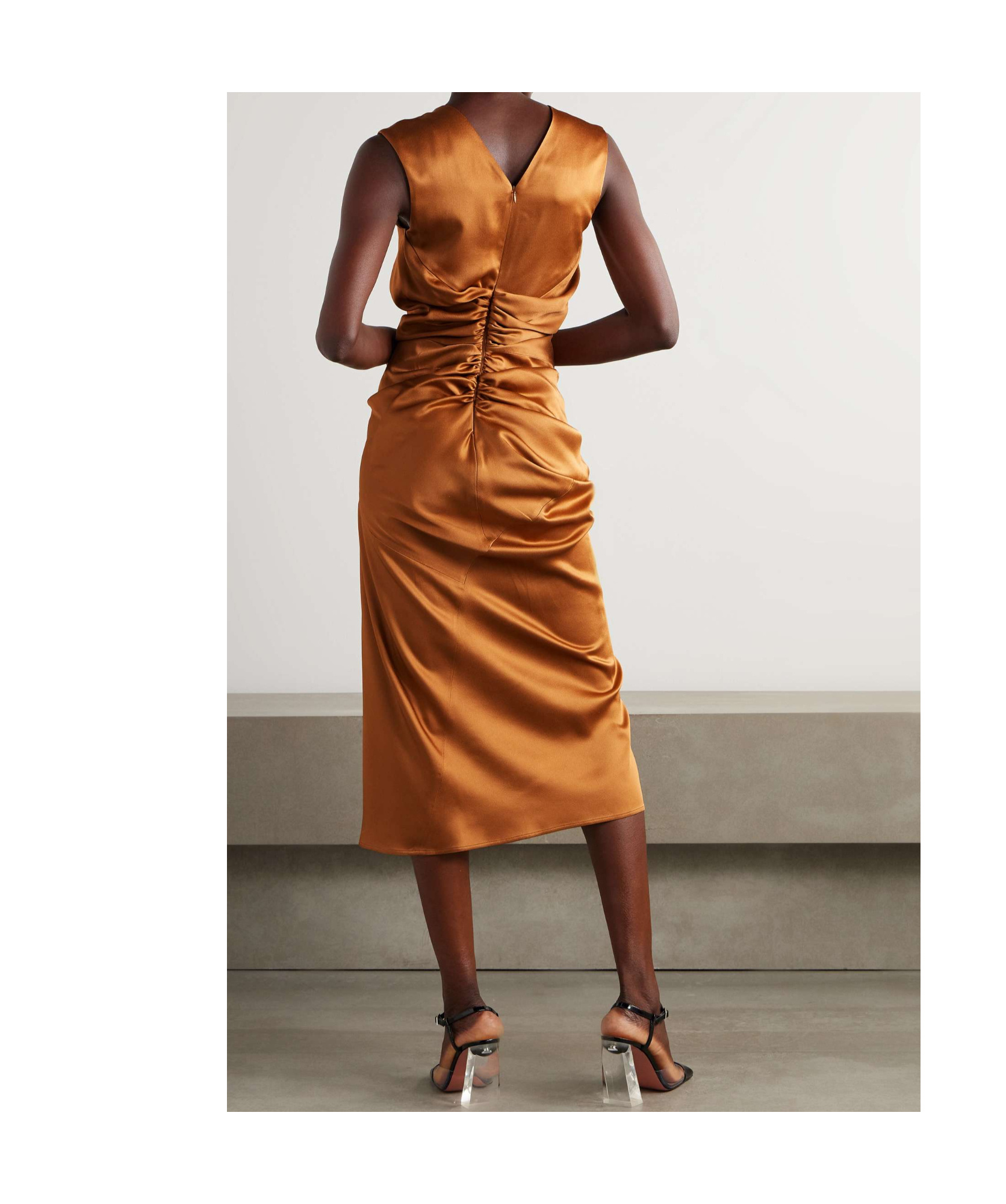DRIES VAN NOTEN PLEATED MID-LENGTH DRESS