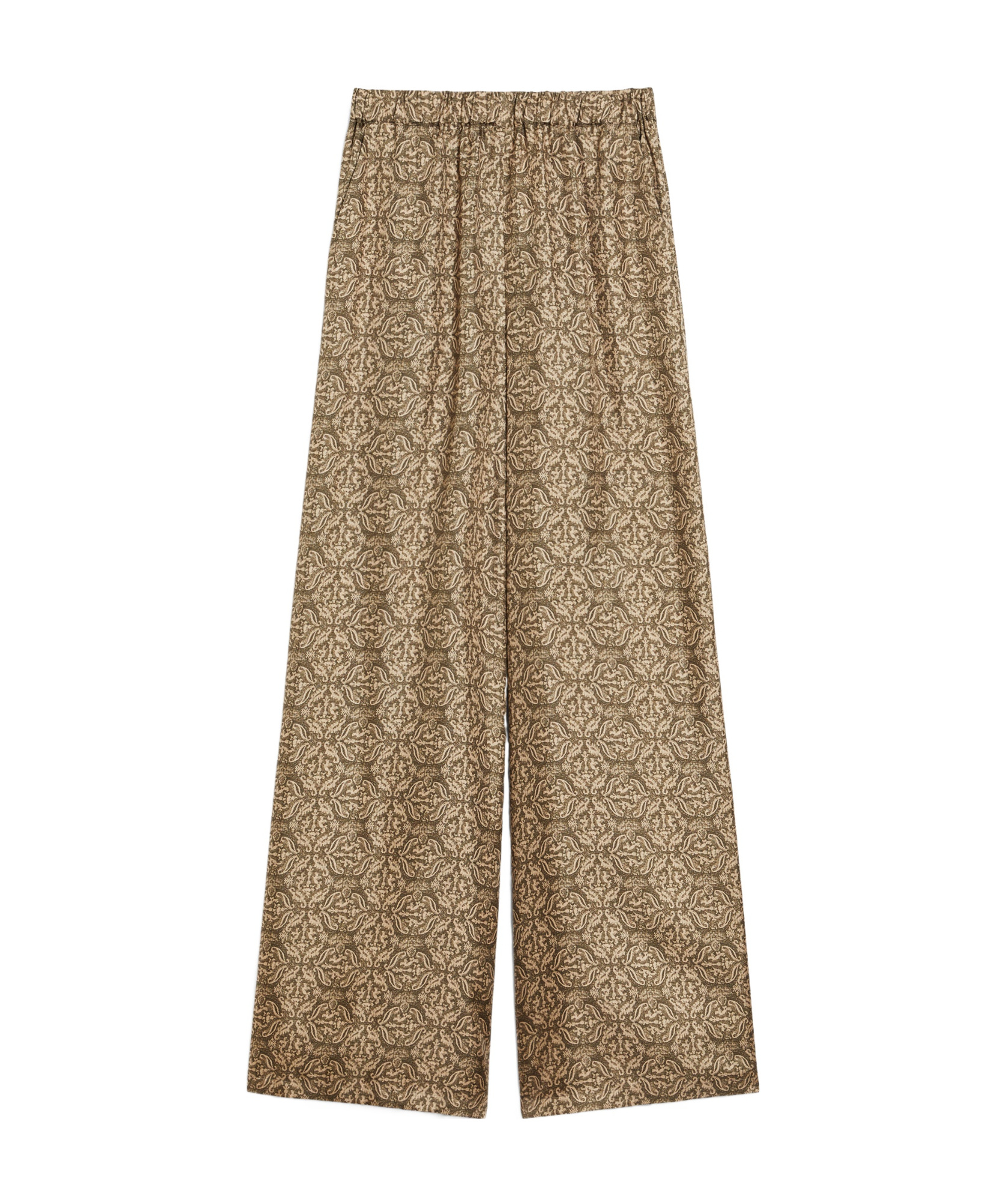 Max Mara Printed Trousers In Brown