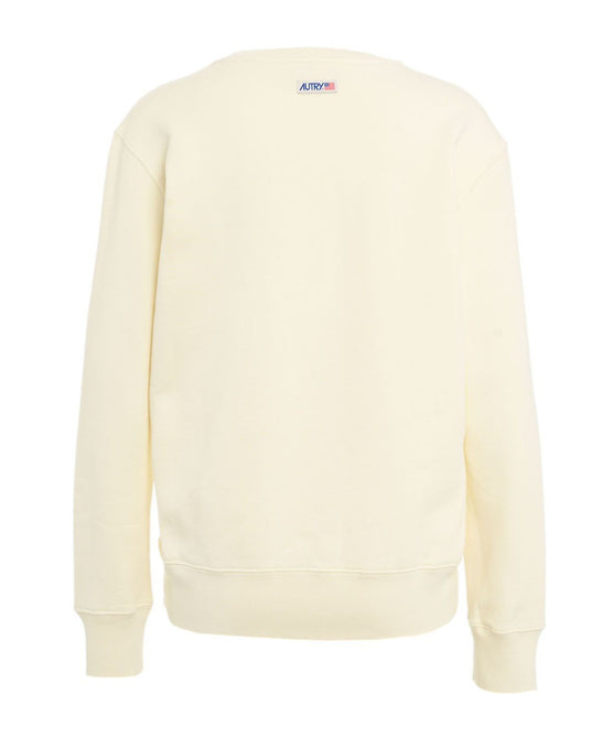 Autry Cream Cotton Main Wom Sweatshirt In White