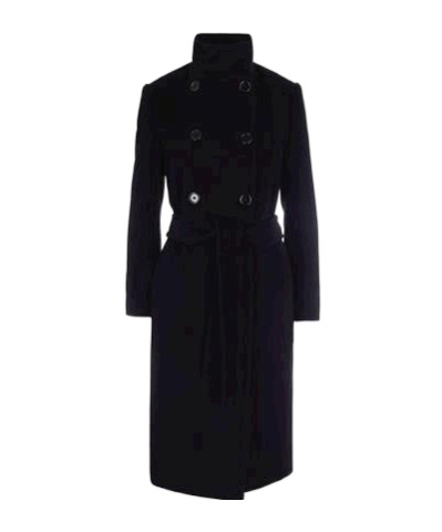 Max Mara Studio Arezzo Double-breasted Belted Coat In Black