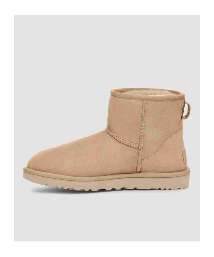 Ugg Mini Classic Ii Sand Ankle Boot In Nude