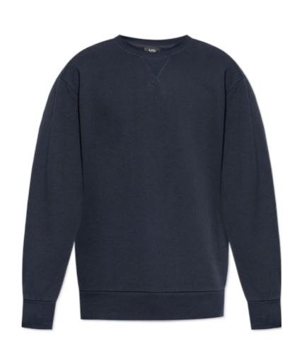 Apc V-insert Cotton Sweatshirt In Black