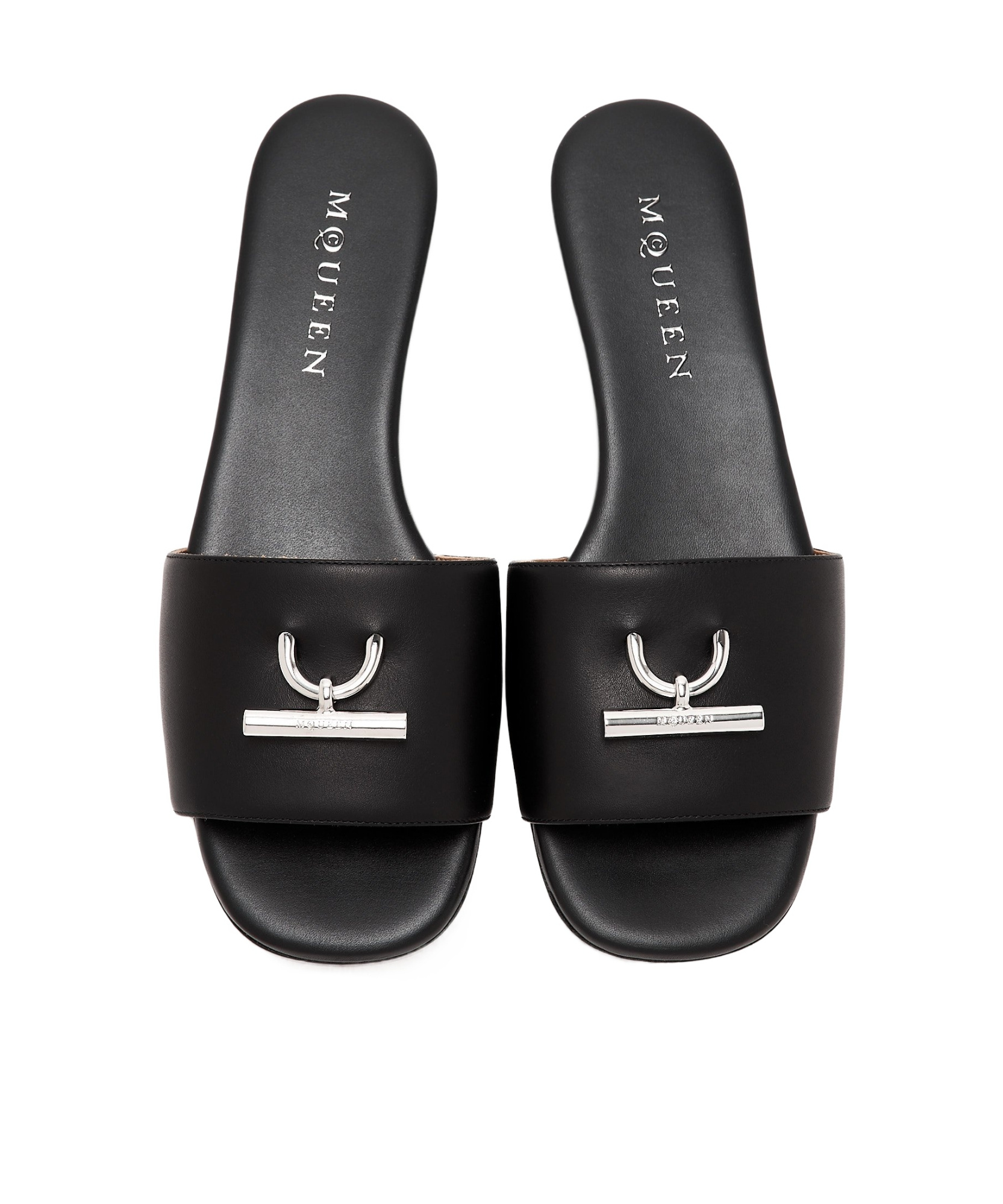 Alexander Mcqueen Arc Slip-on Slides In Black