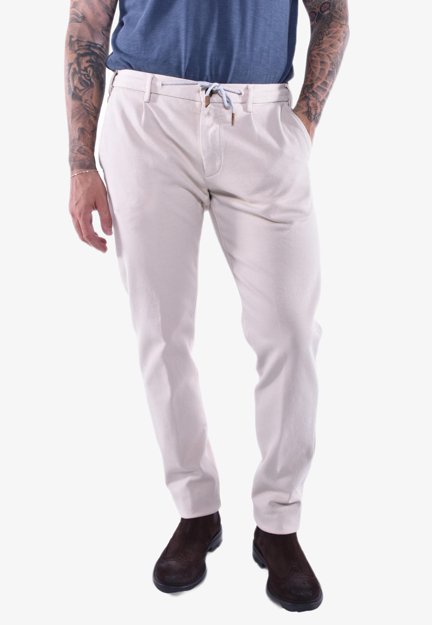 Eleventy Drawstring Casual Pants In Multi