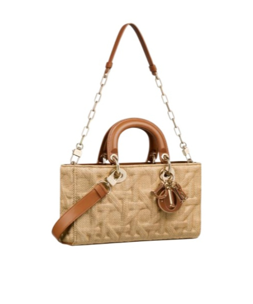 Dior Lady D-joy Medium Shoulder Bag In Nude