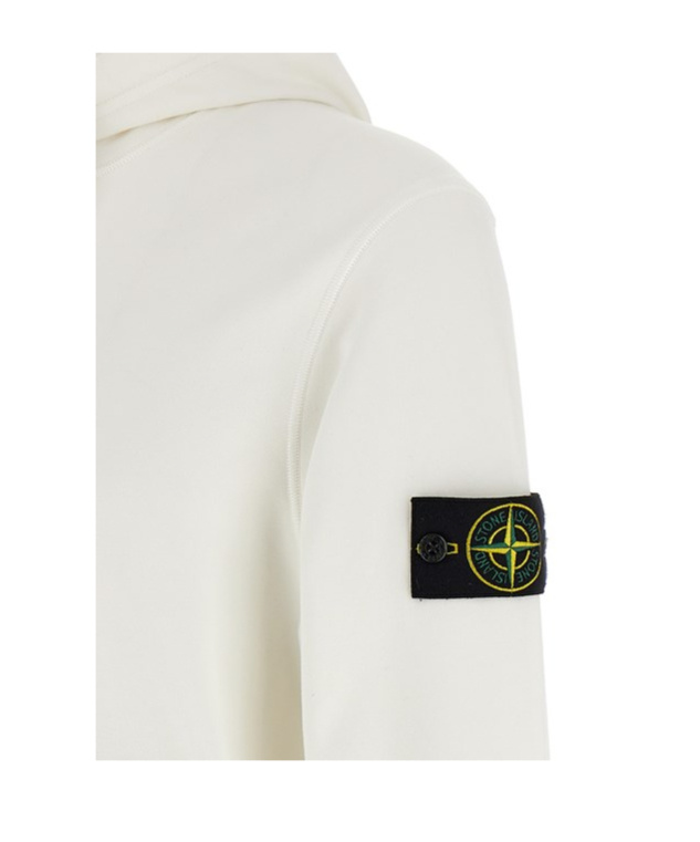 Stone Island Organic Cotton Hoodie In White