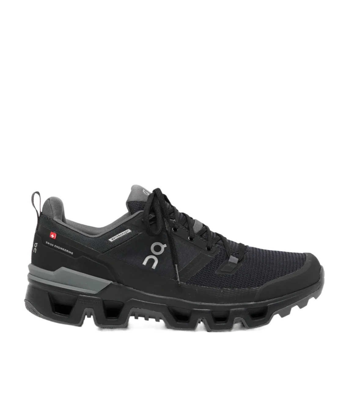 On Running Cloudwander Waterproof Hiking Sneakers In Black