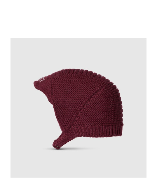 Gucci Embroidery Wool Hat In Brown