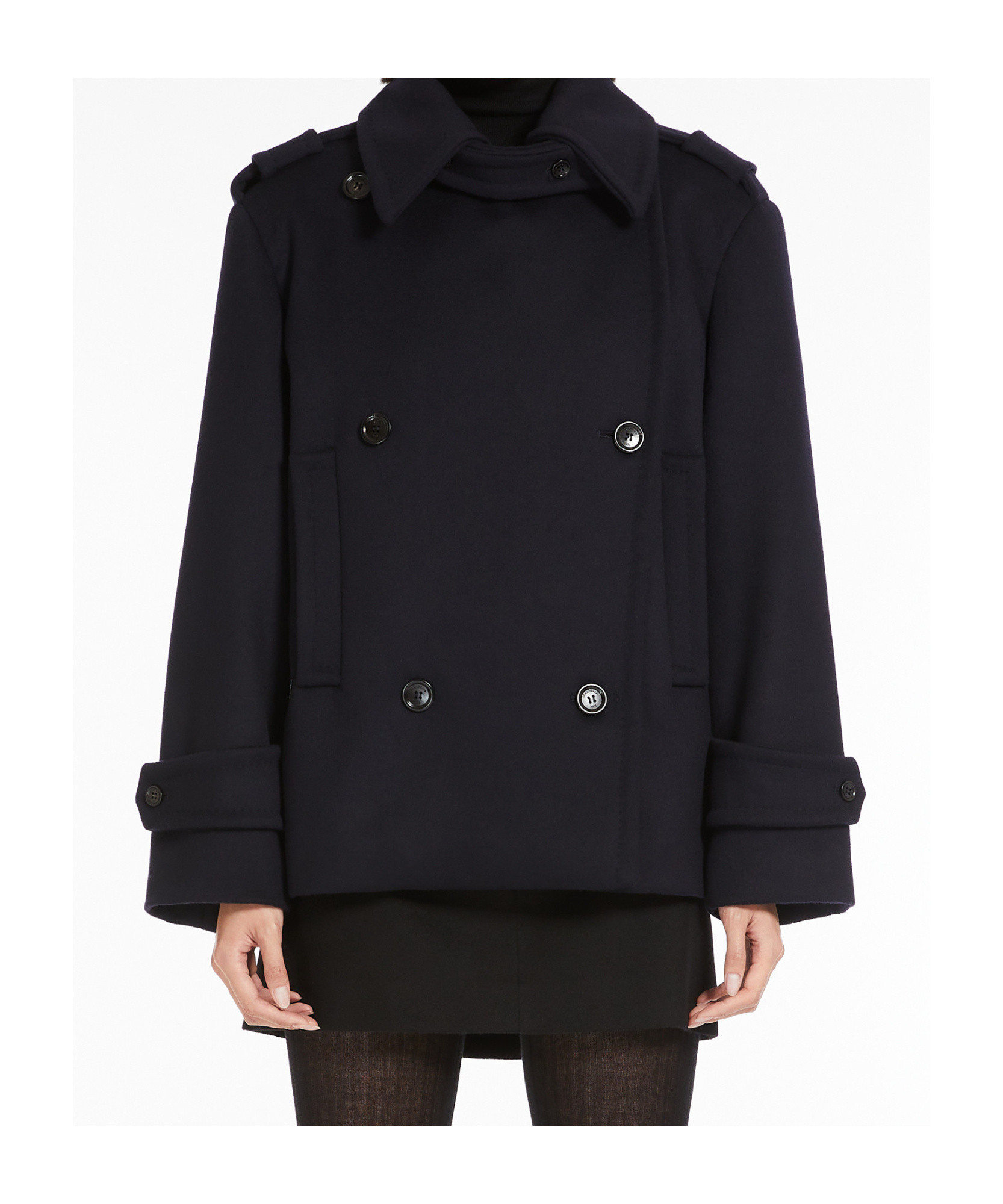 Max Mara Laveno Coat In Black