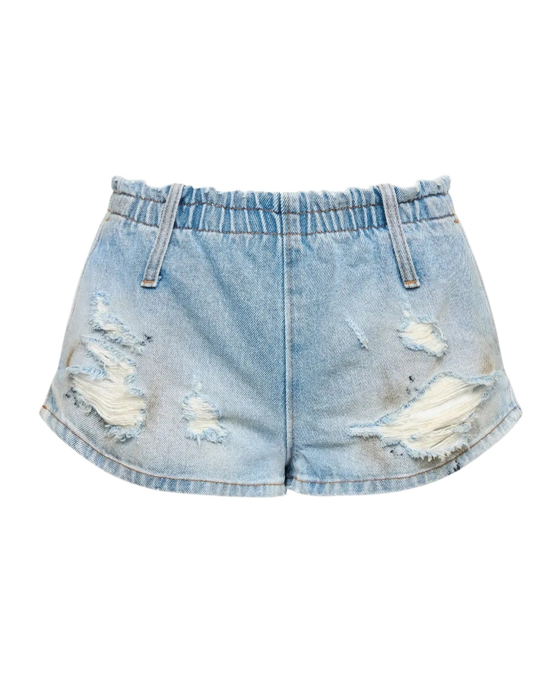 Shop Mm6 Maison Margiela Denim Shorts In Blue