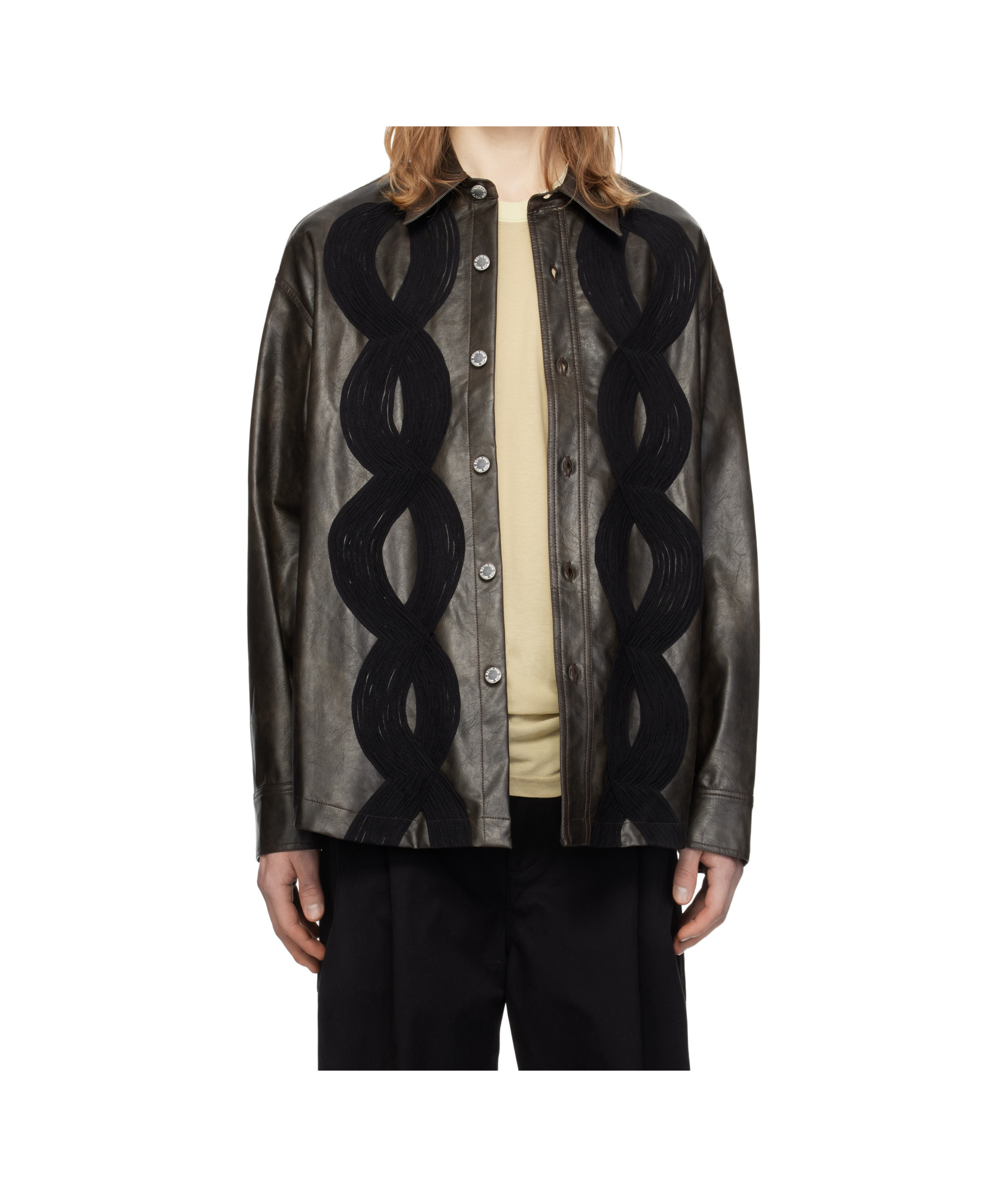 Song For The Mute Button Long Sleeve Casual Jacket In Black