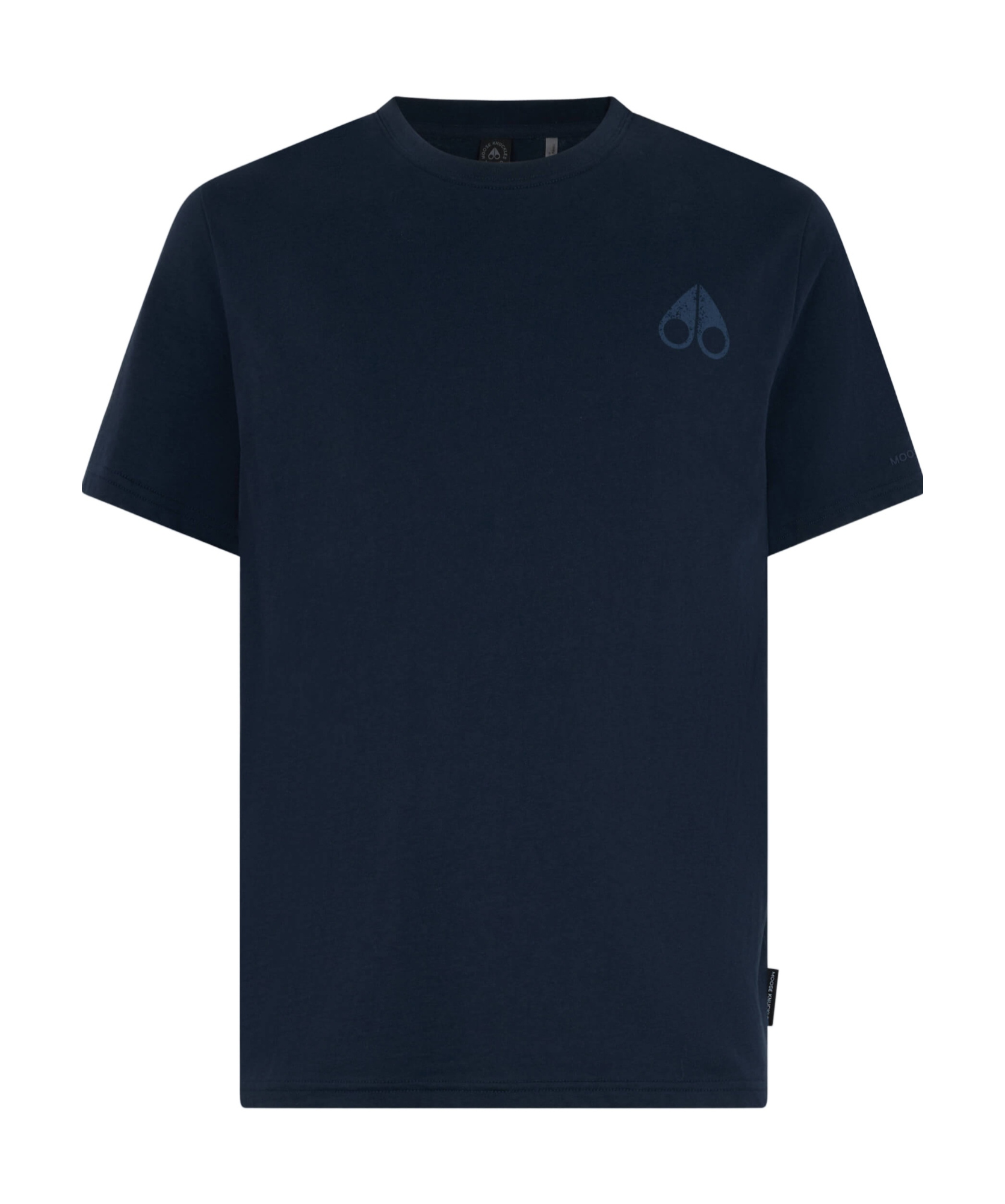 Moose Knuckles Back Print Short Sleeves Crew Neck In Black