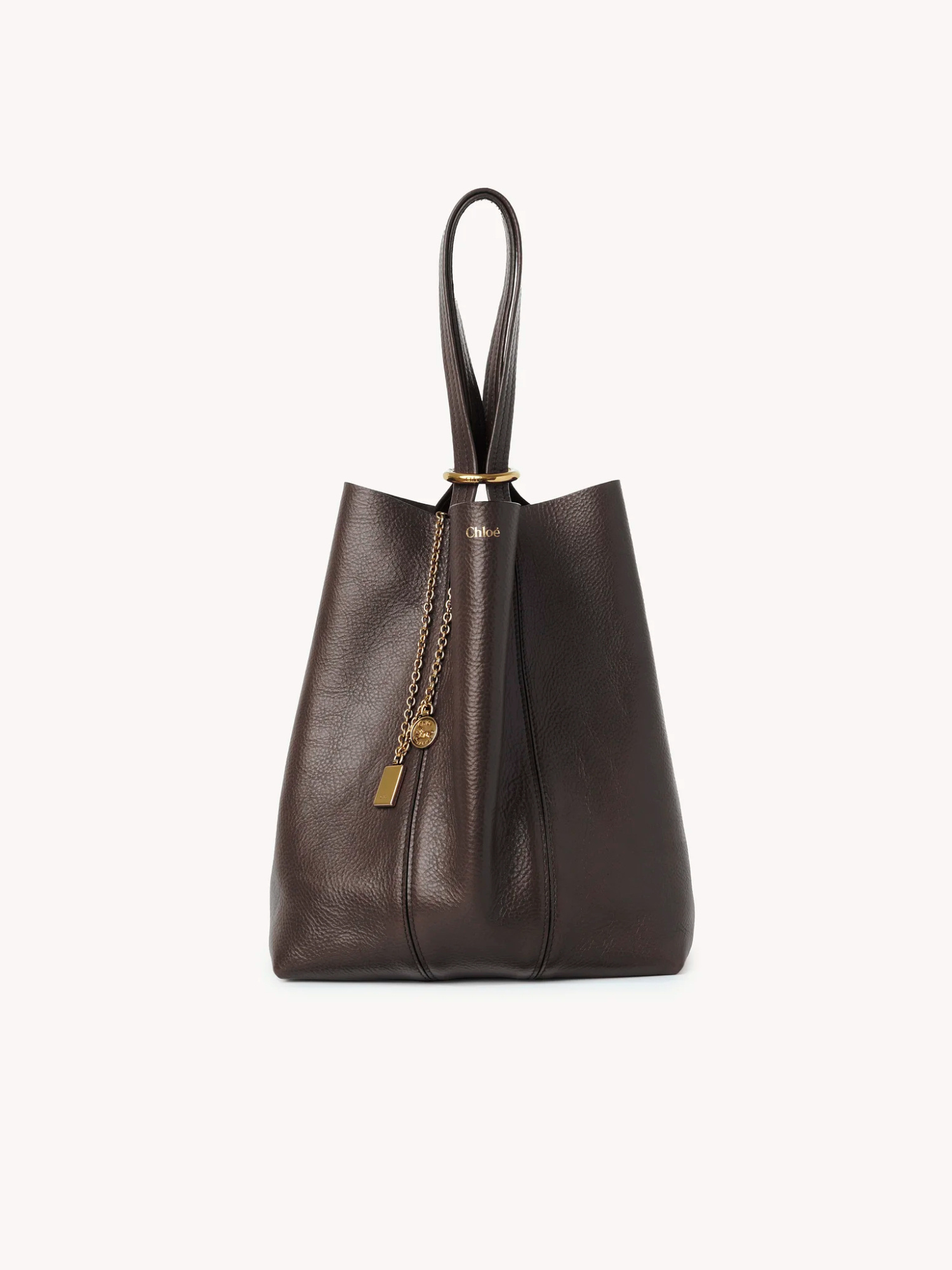 Chloé Spin Shoulder Bag In Brown