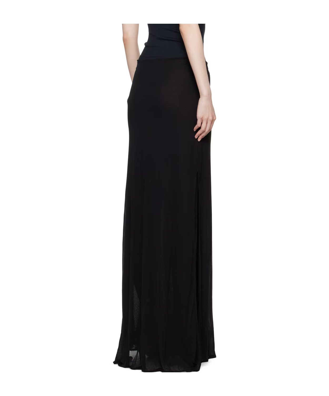 Shop Ann Demeulemeester Tana Split Skirt In Black