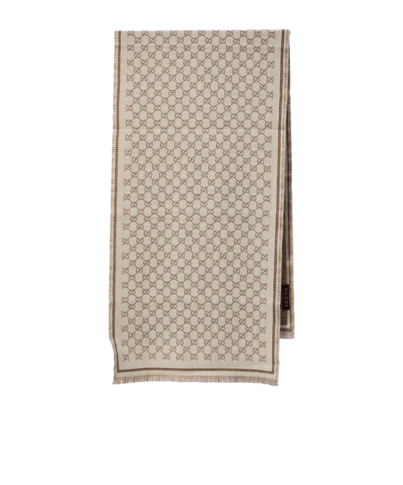 Gucci Women Gg Jacquard Wool Scarf In Neutral