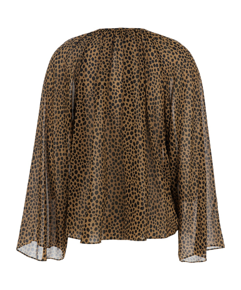 MICHAEL MICHAEL KORS LEOPARD PRINT BLOUSE
