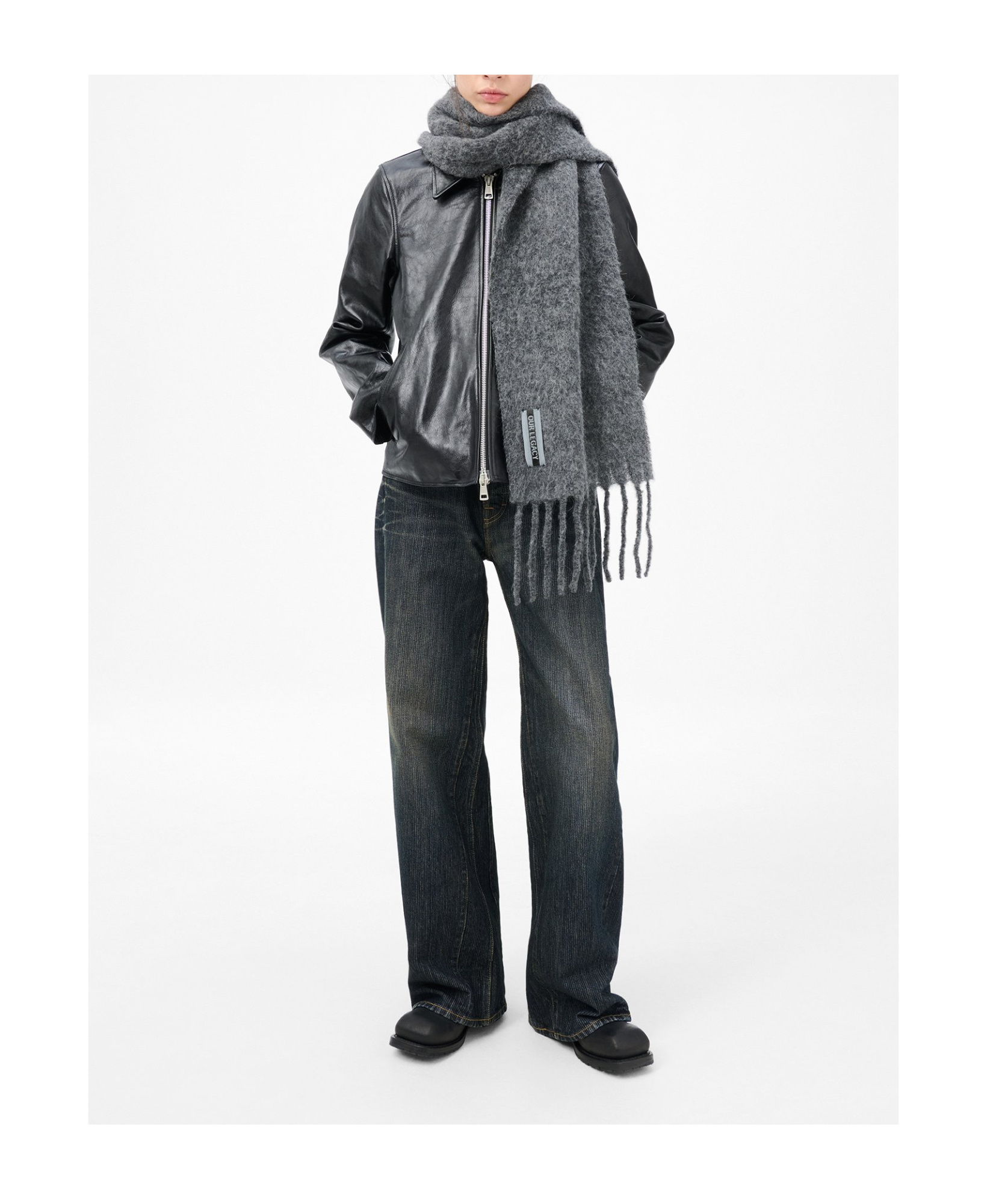 Our Legacy Tassel Scarf In Gray