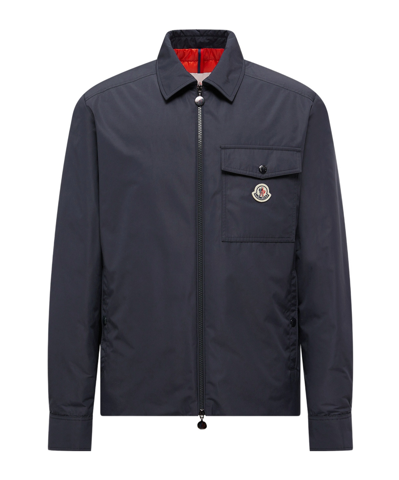 Moncler Long Sleeve Down Shirt Jacket In Black