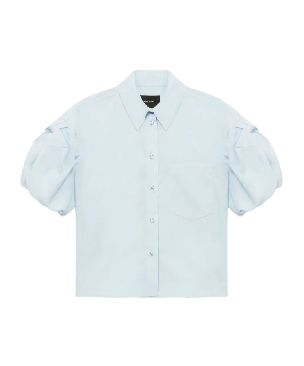 Simone Rocha Puffed-sleeve Pocket Shirt In Blue