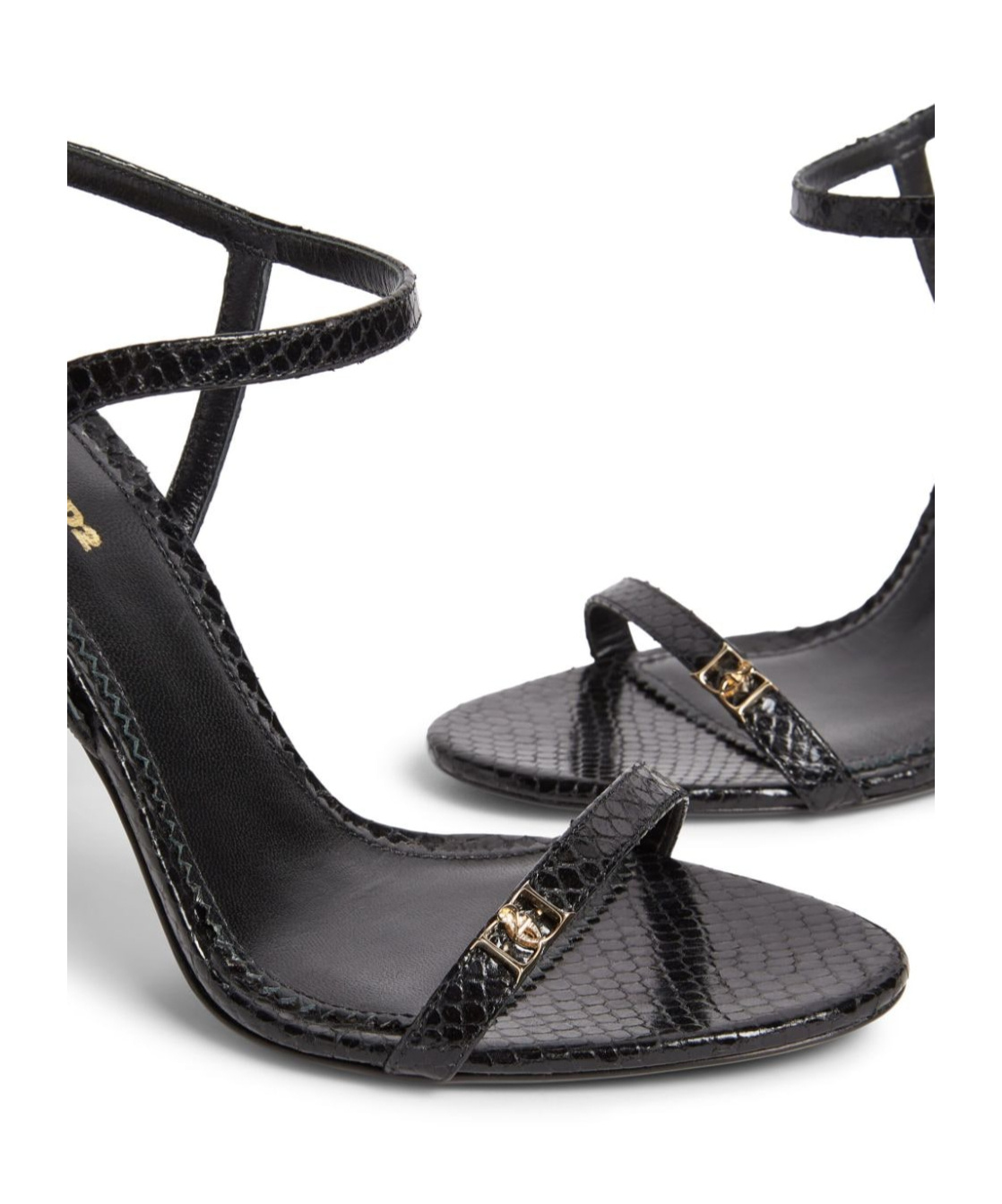 Dsquared2 Ankle Strap High-heeled Sandals In Black