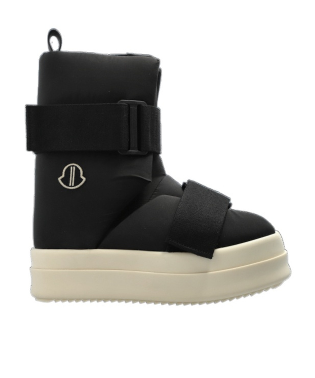 Moncler X Rick Owens Rick Owens X Moncler Round-headed Boots In Black
