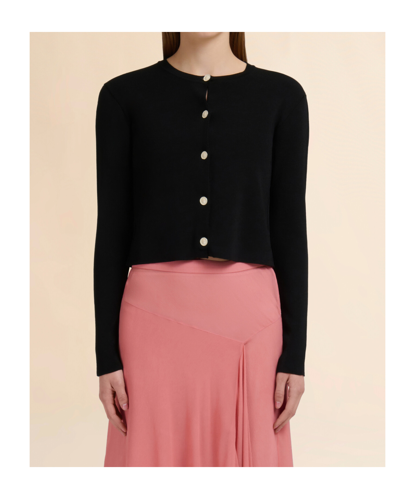 Marni Button-front Long-sleeve Cardigan In Black