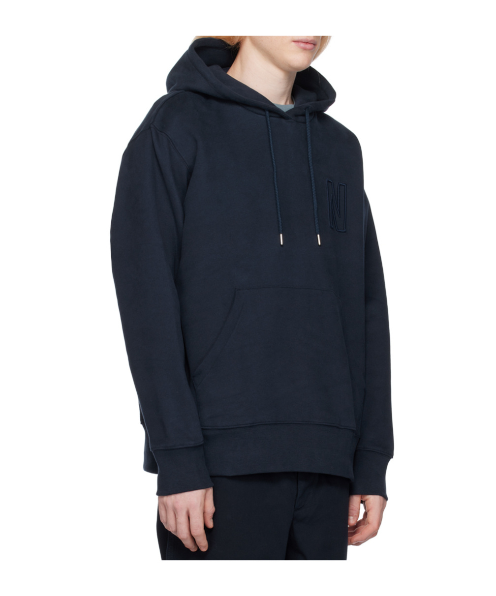 Norse Projects Arne Logo Embroidered Hoodie In Black