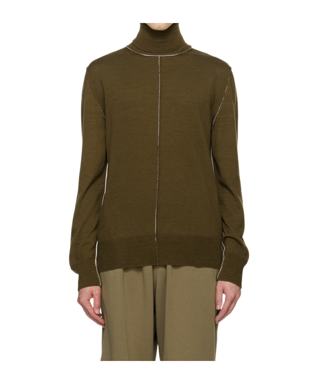 Mm6 Maison Margiela Raised-seam Sweater In Green