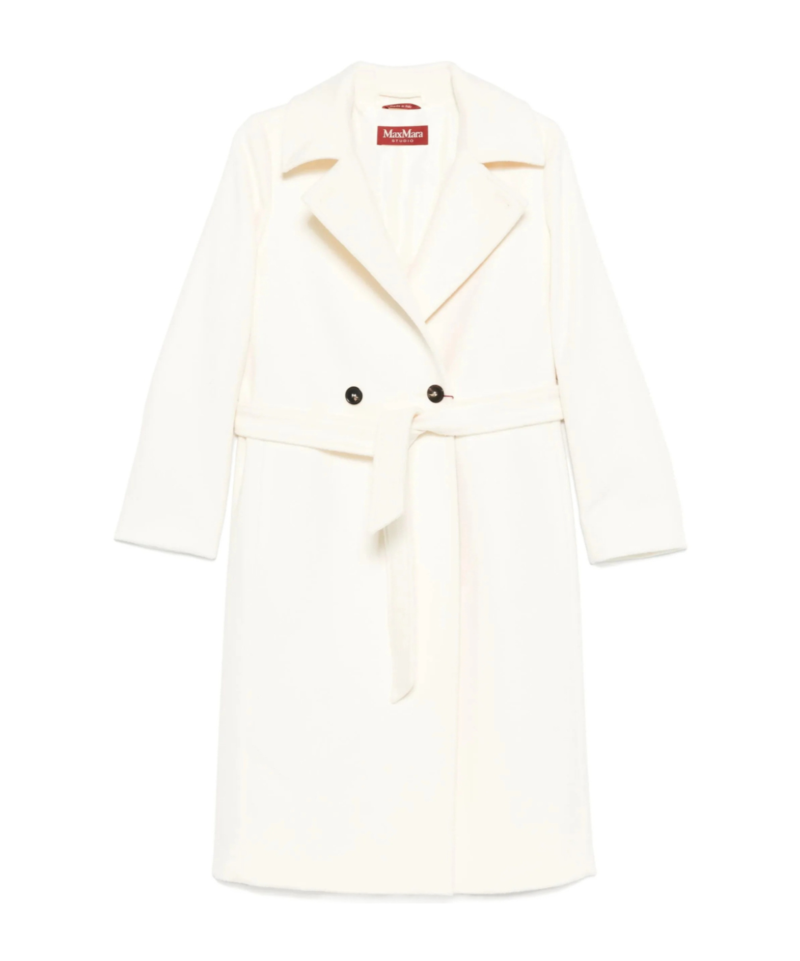 Max Mara Long-sleeved Coat In Neutral