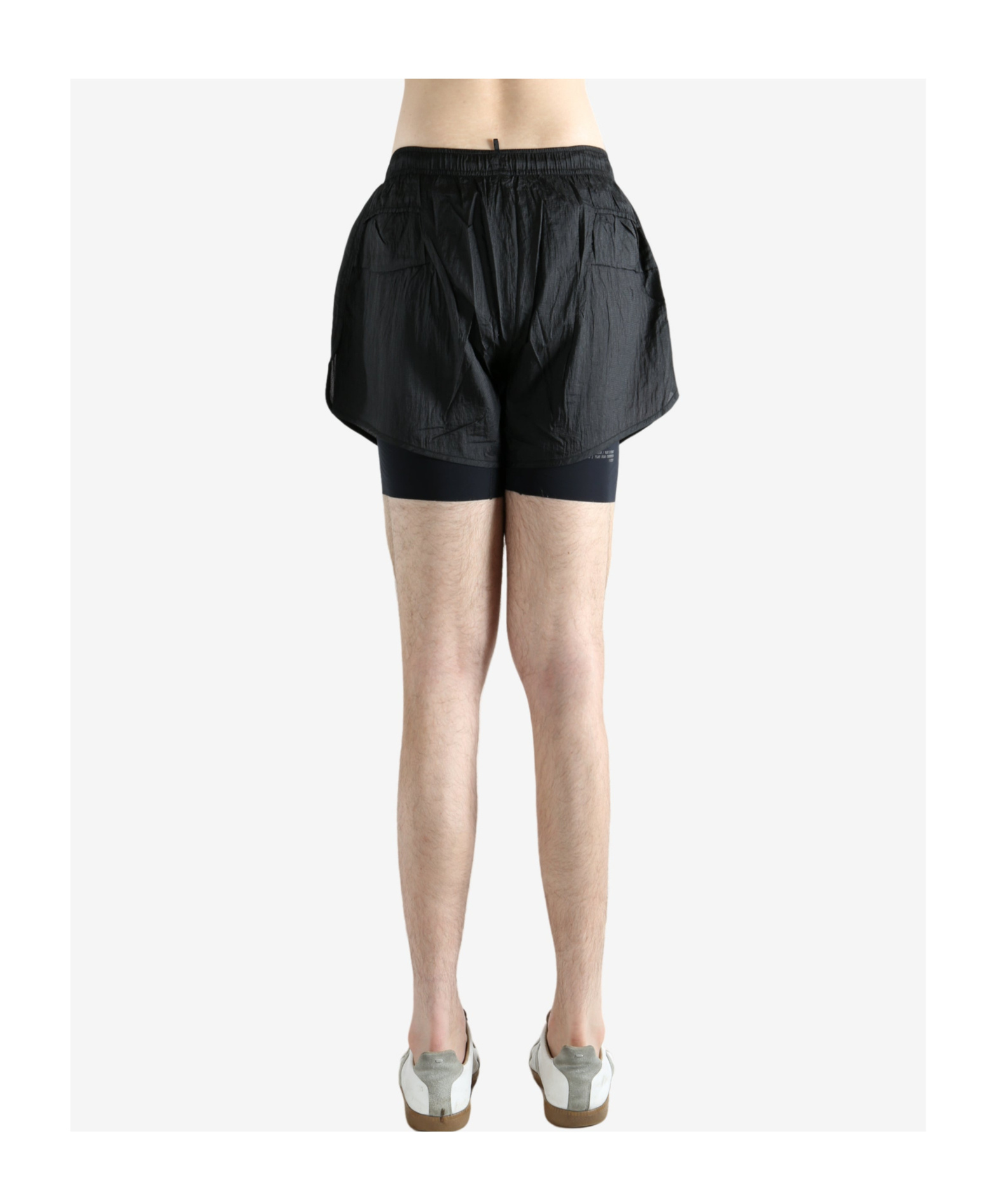 Satisfy Elastic Waist Sports Shorts In Black