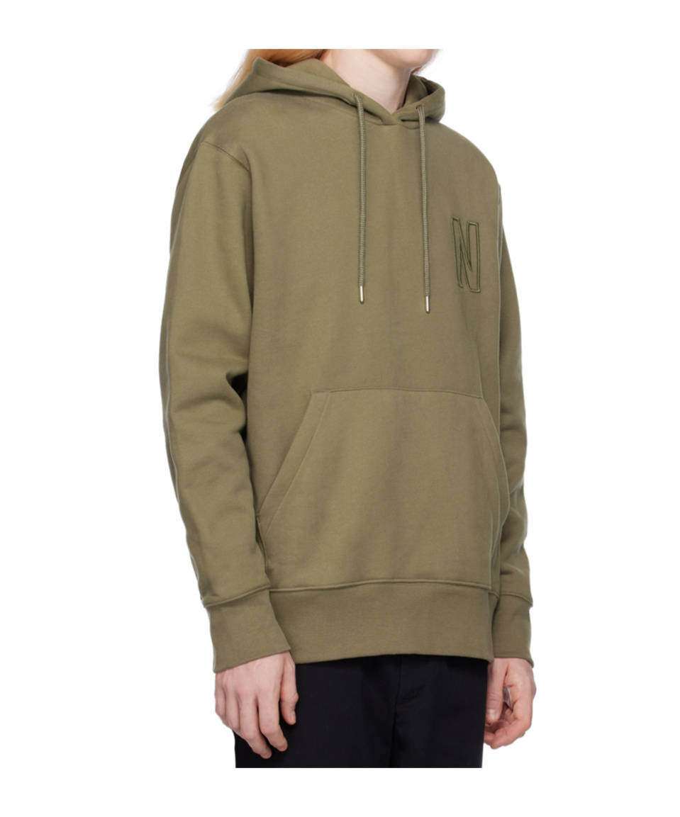 Norse Projects Arne Hooded Hoodie In Gray