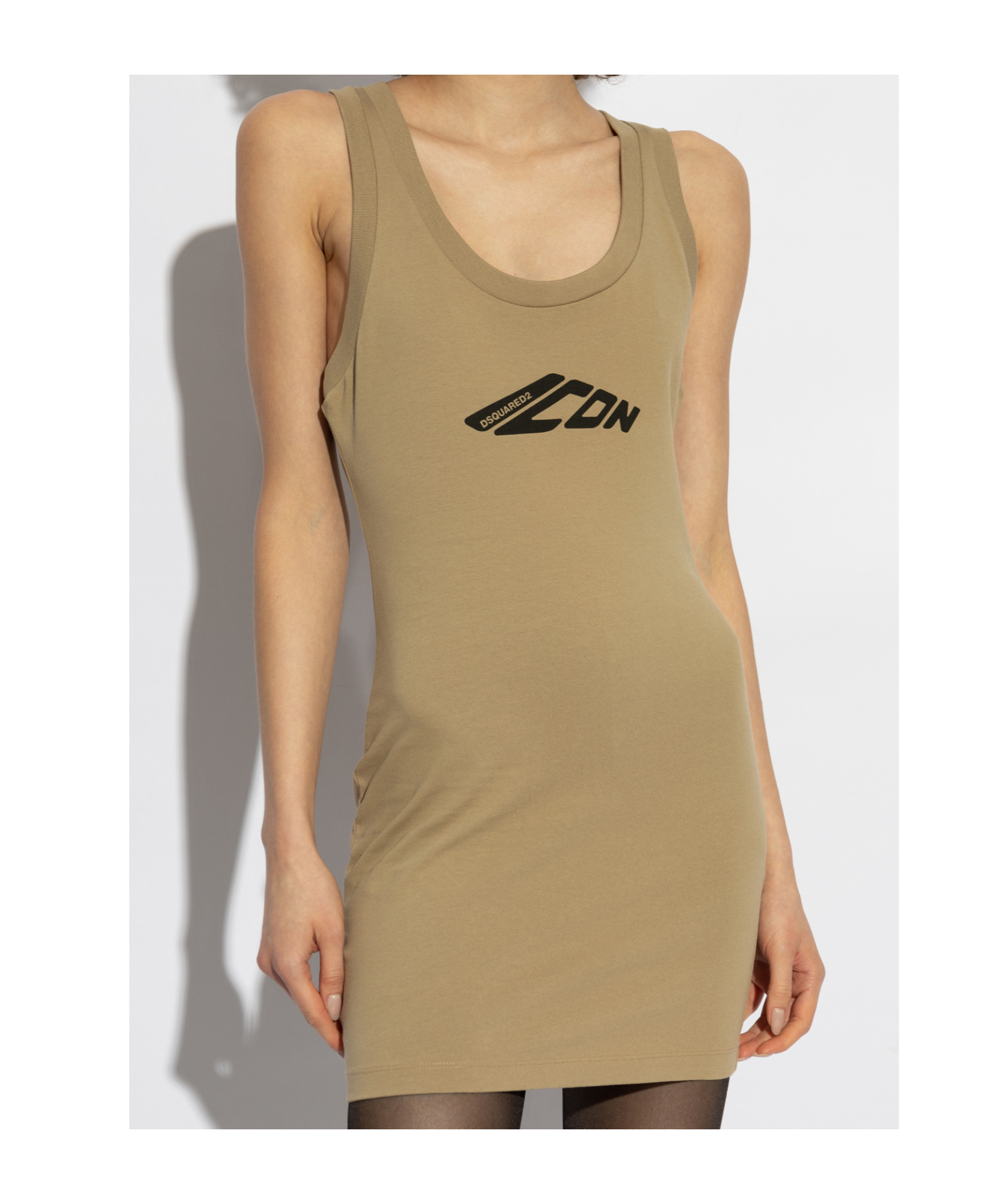 Dsquared2 Icon-motif Mini Dress In Green
