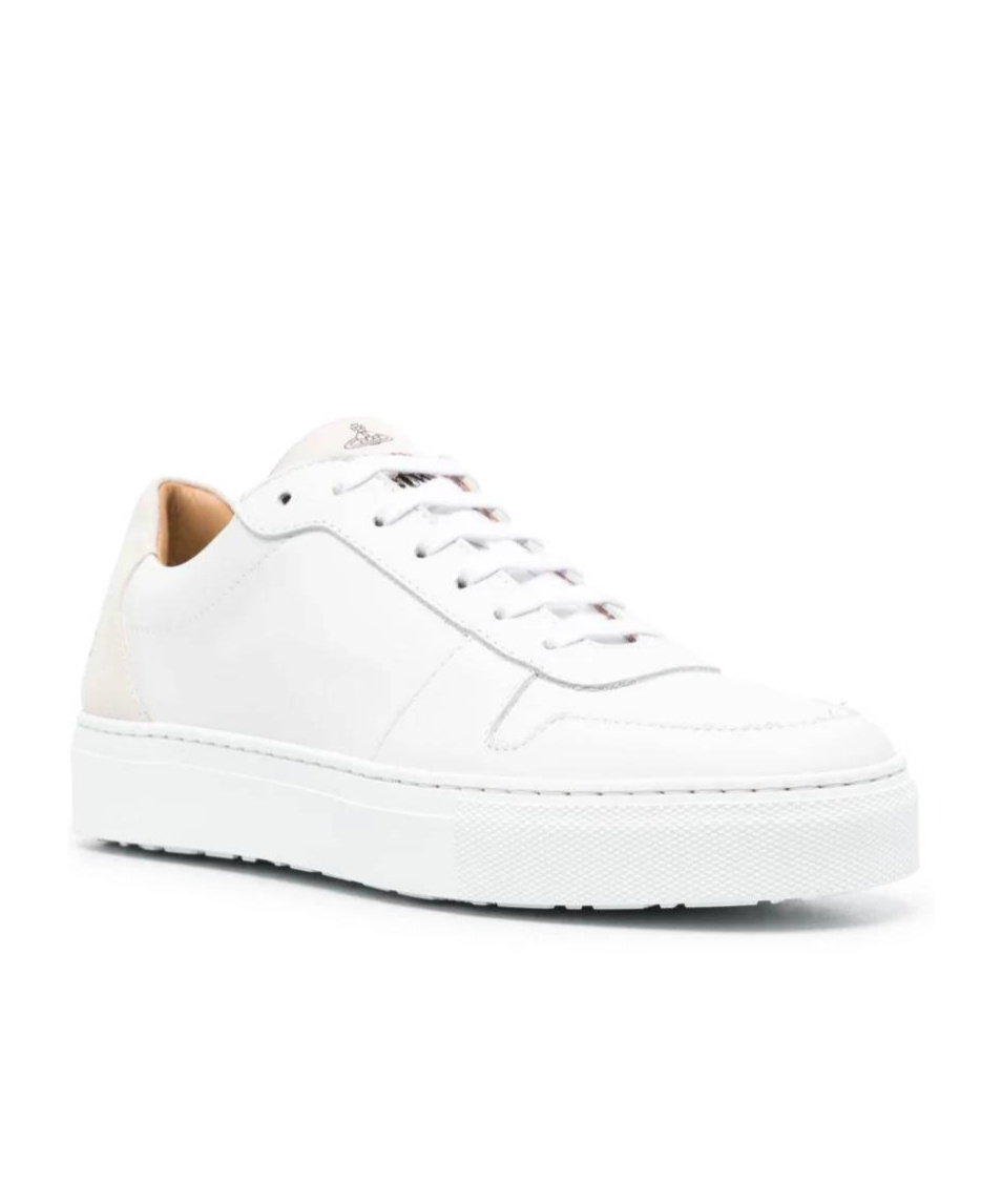 Vivienne Westwood Orb-print Leather Sneakers In White
