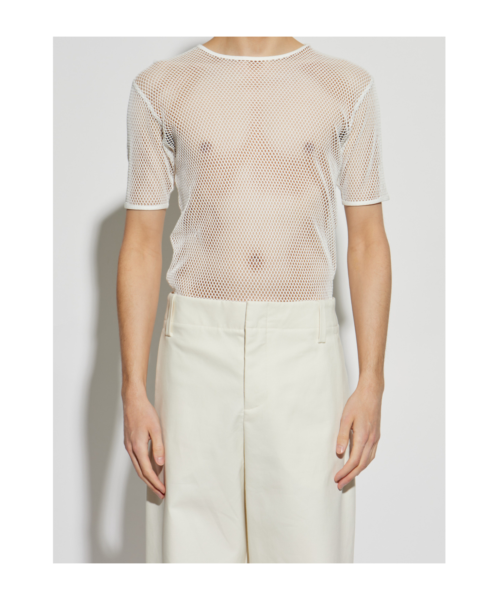 Bally Pierced T-shirt In White