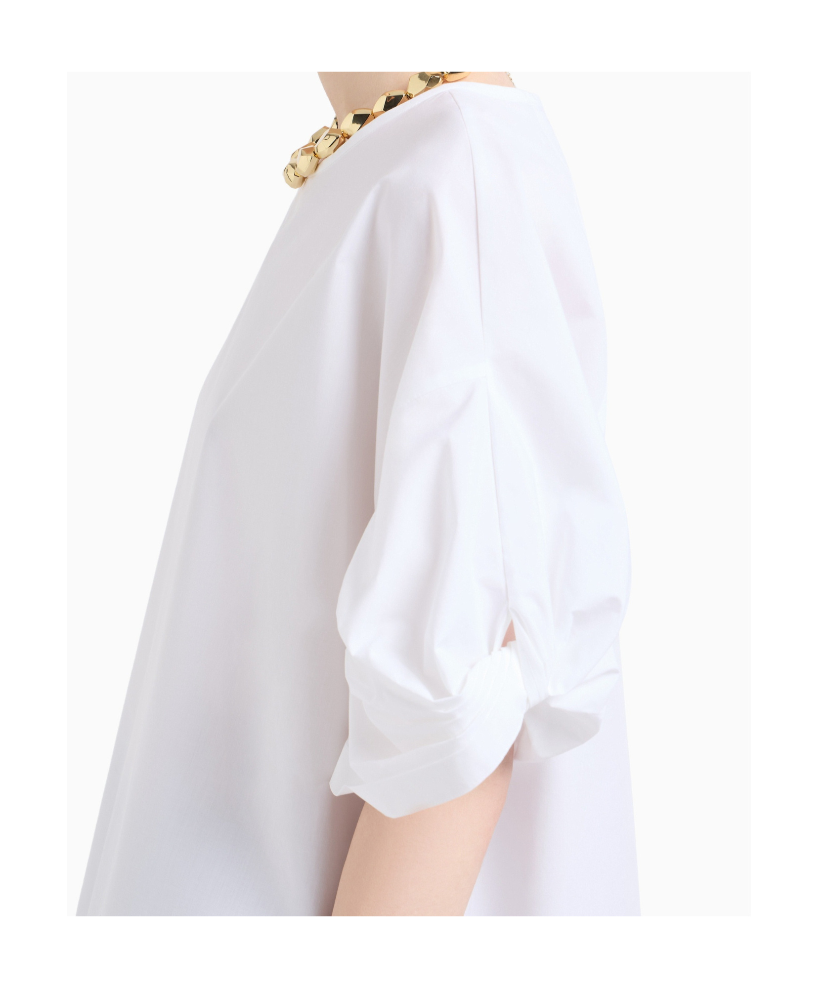 Shop Emporio Armani Twist-detailed Blouse In White