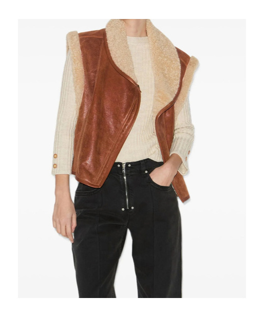 Isabel Marant Alime Vest In Brown