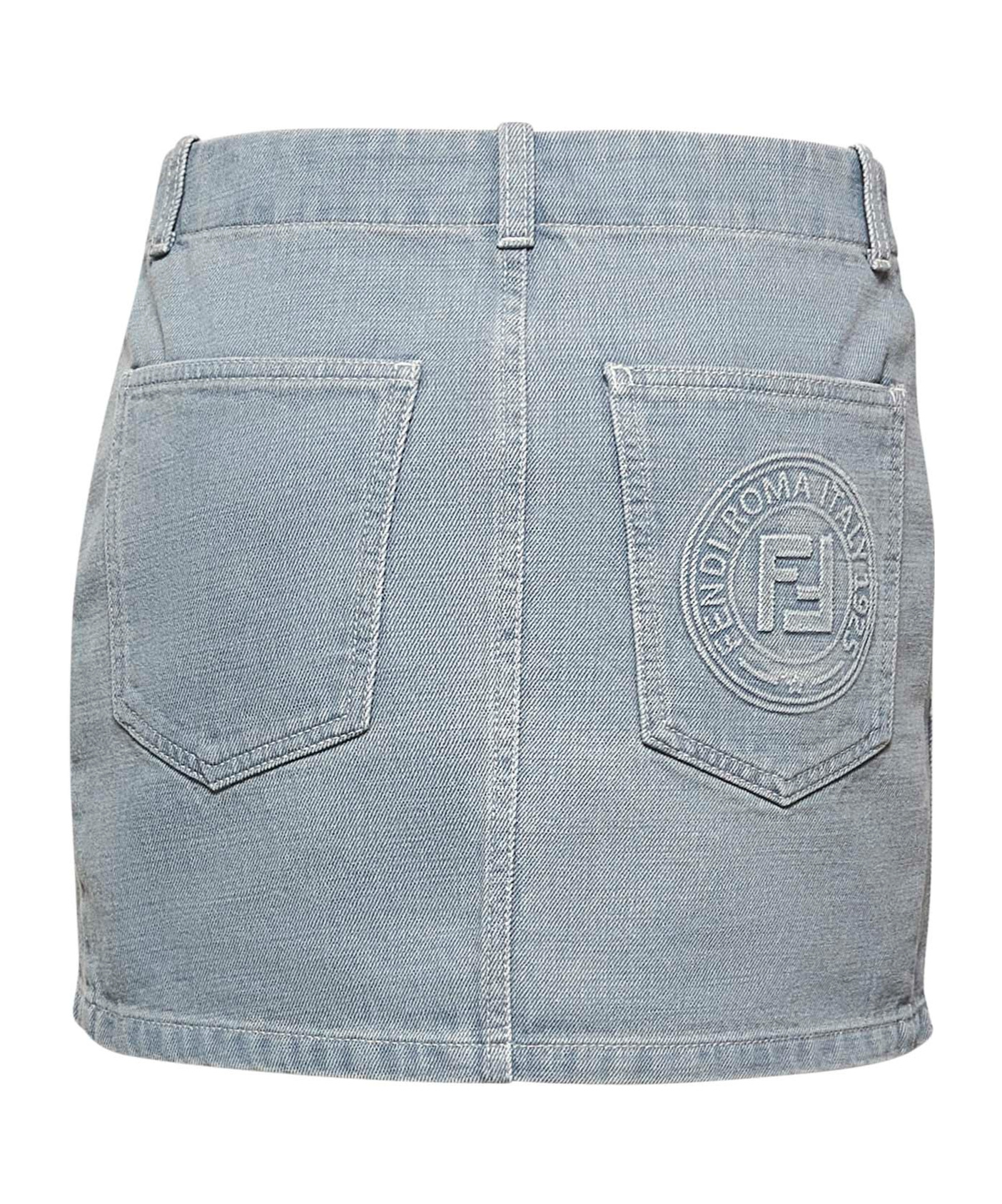 Fendi Belt Loop Skirt In Gray