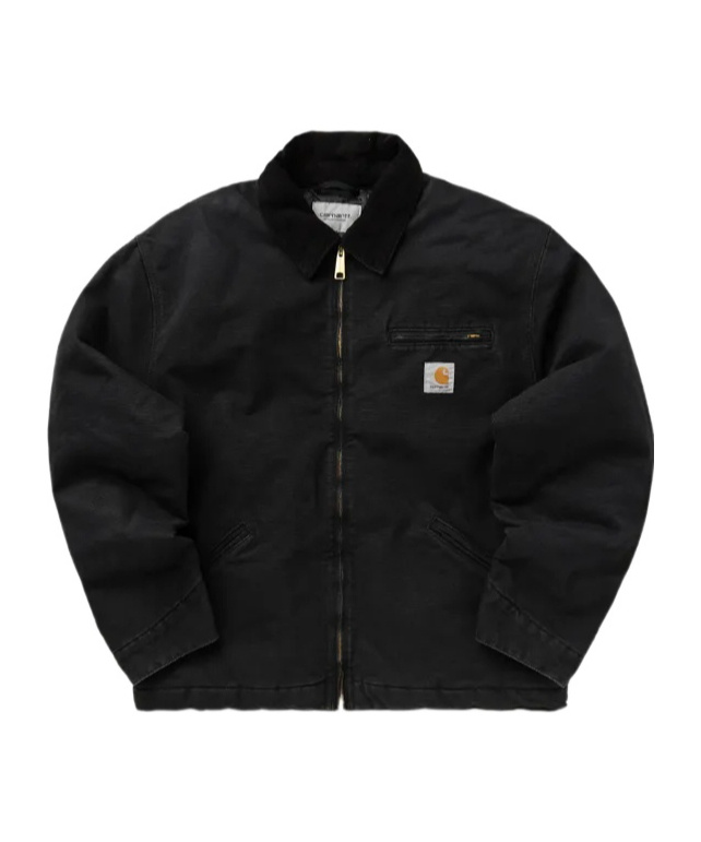 Carhartt Work In Progress Detroit Organic Cotton Canvas Jacket In Black