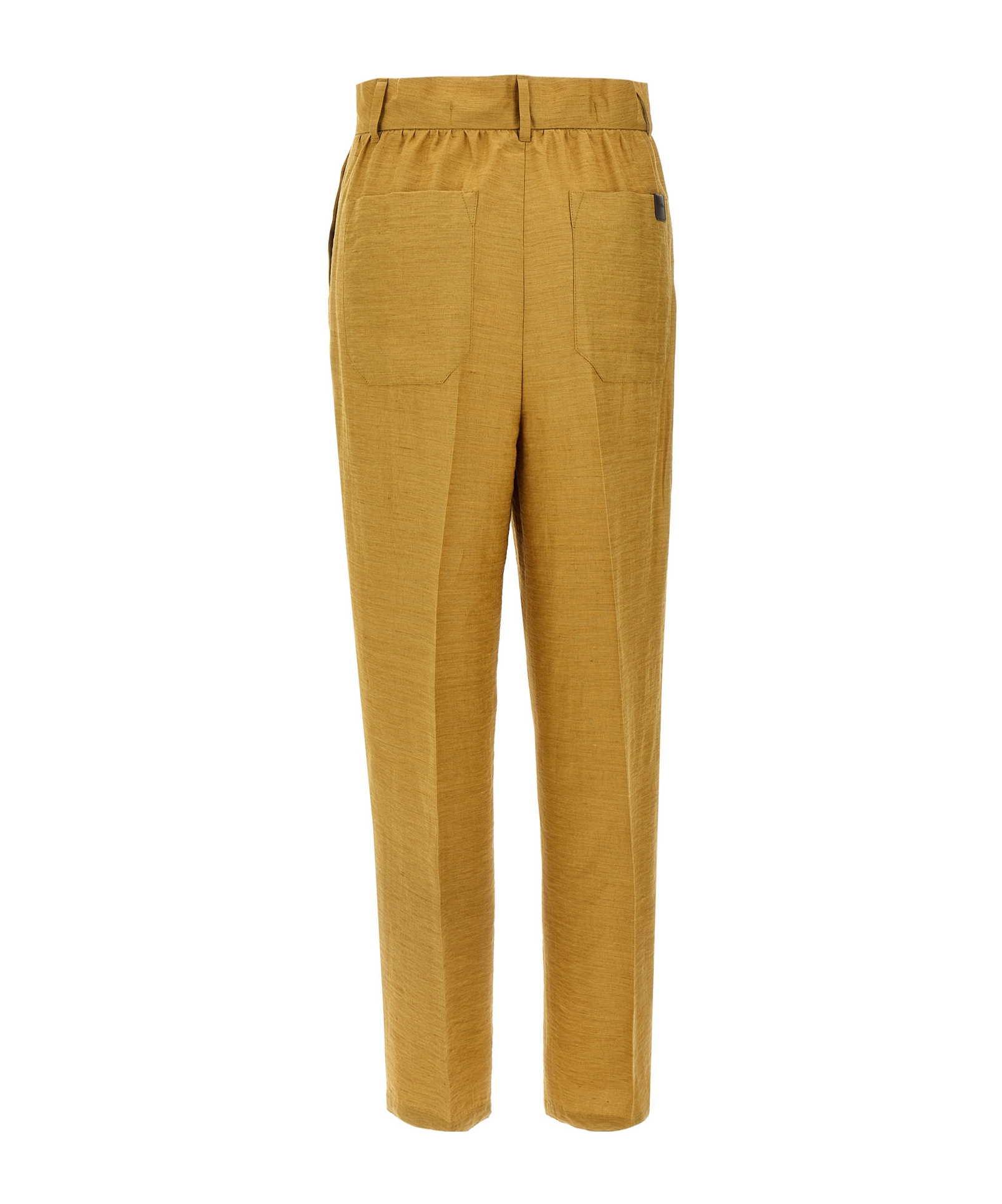 Max Mara Trousers Featuring Front Pleats And Back Pockets In Brown