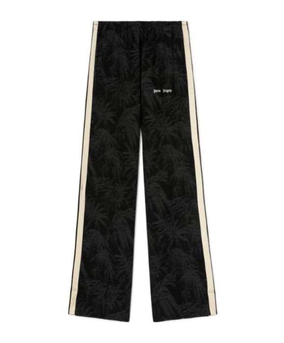 Palm Angels Jacquared Palms Track Pants In Black