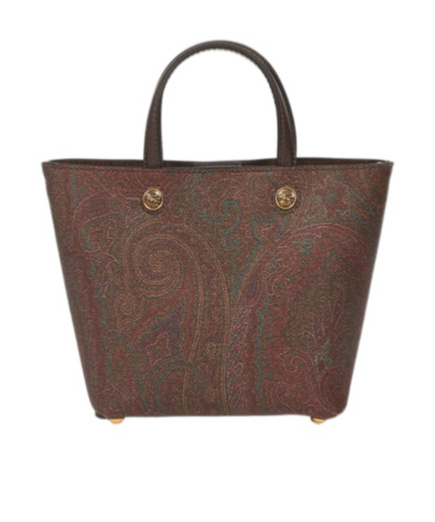 Etro Mini Double Handle Shoulder Bag In Brown