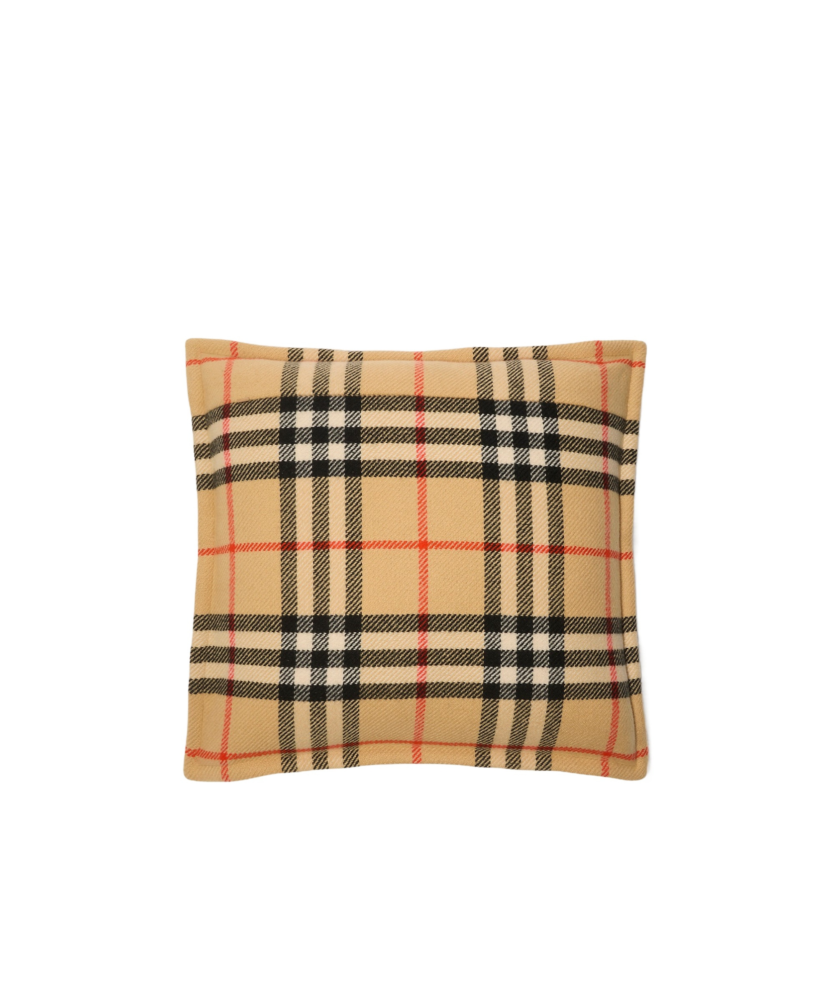 Burberry Checked Cushion In Nude