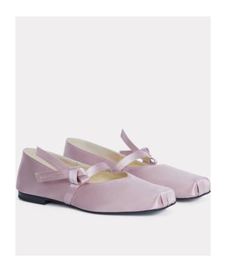 Kenzo ' Oki' Flat Ballets In Viscose And Silk In Nude