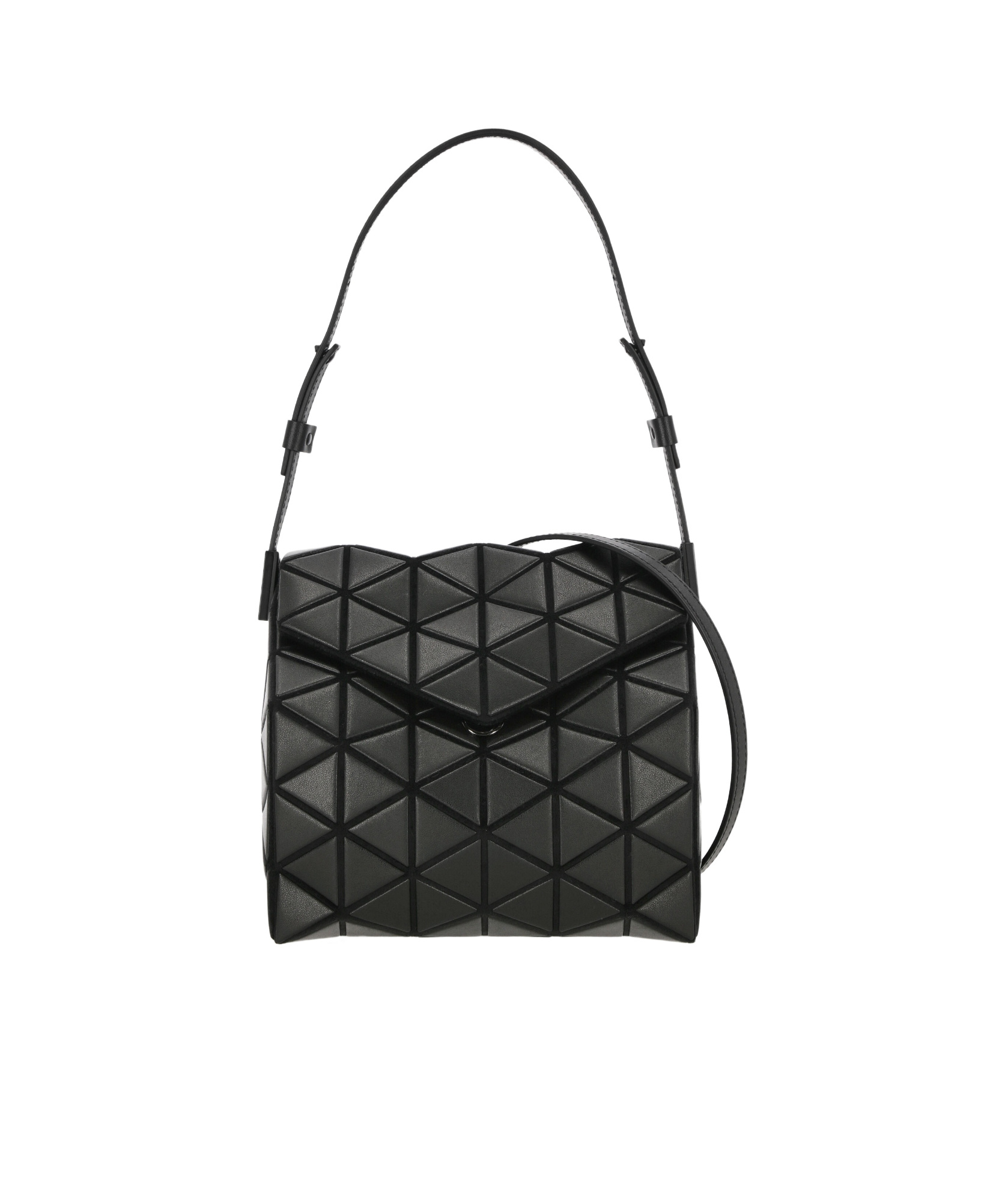 Bao Bao Issey Miyake Black Torso Panelled Shoulder Bag In Black
