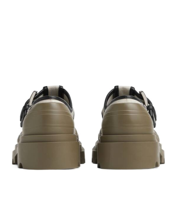 Bottega Veneta Trek Round-headed Mary Jane Flats In Green
