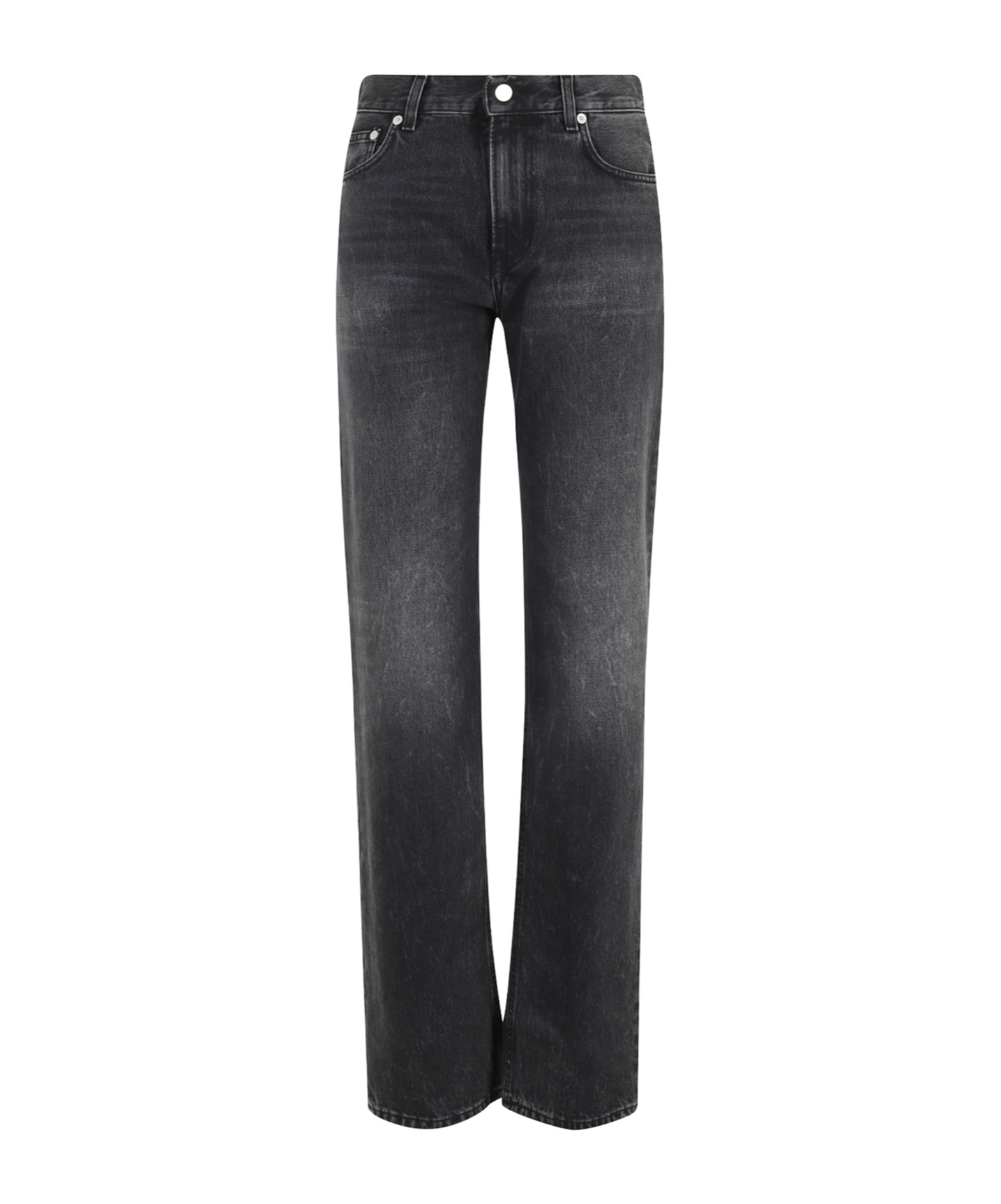 Haikure Five-pocket Trousers With Belt Loops And Rivets In Black