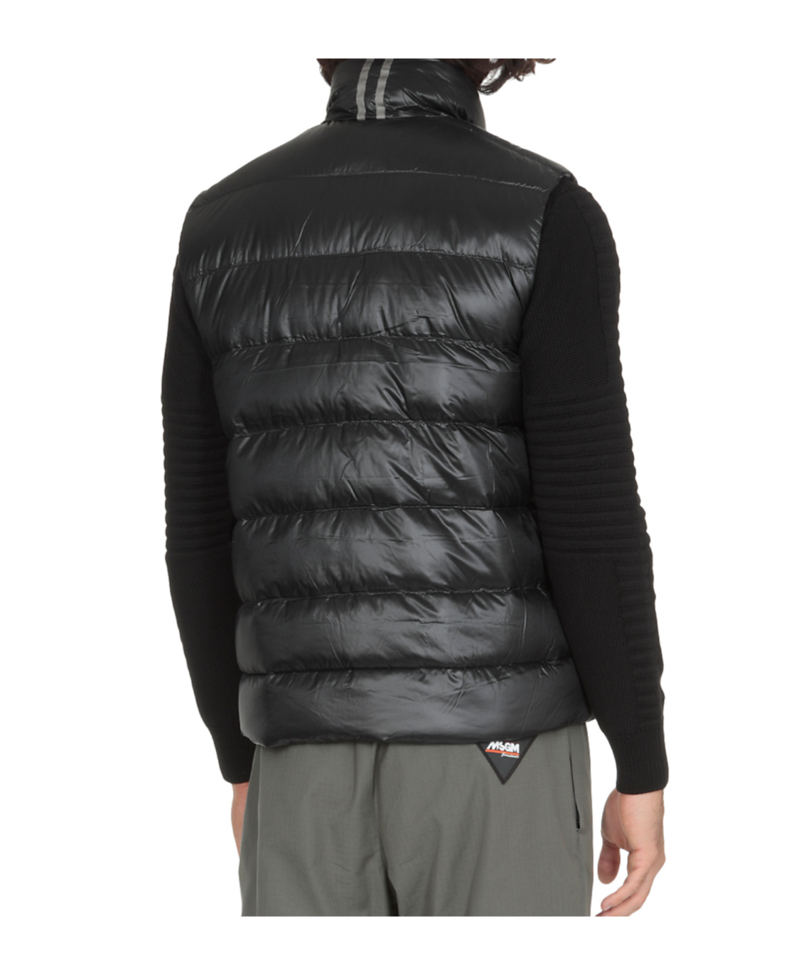 Canada Goose Men's Down Vest With Logo Patch In Black