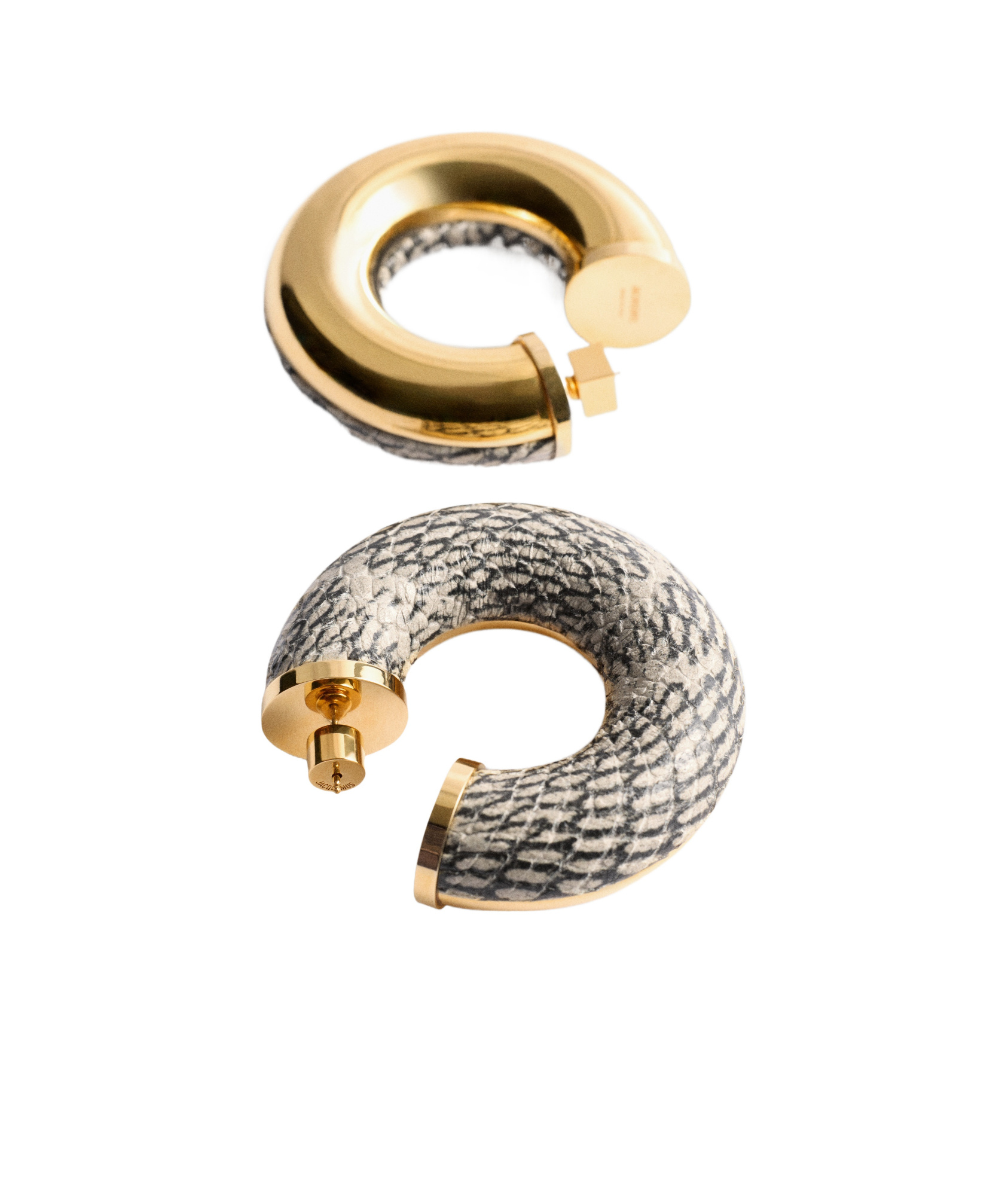 Jacquemus The Mojave Hoops Earrings In Metallic